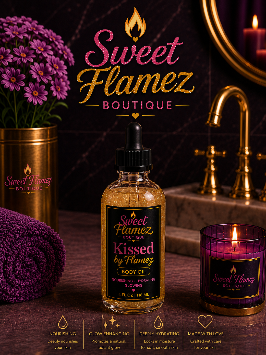 Kissed by Flamez Luxury Body Oil